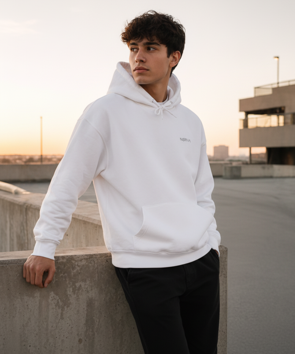NØRVA Essential Hoodie – White