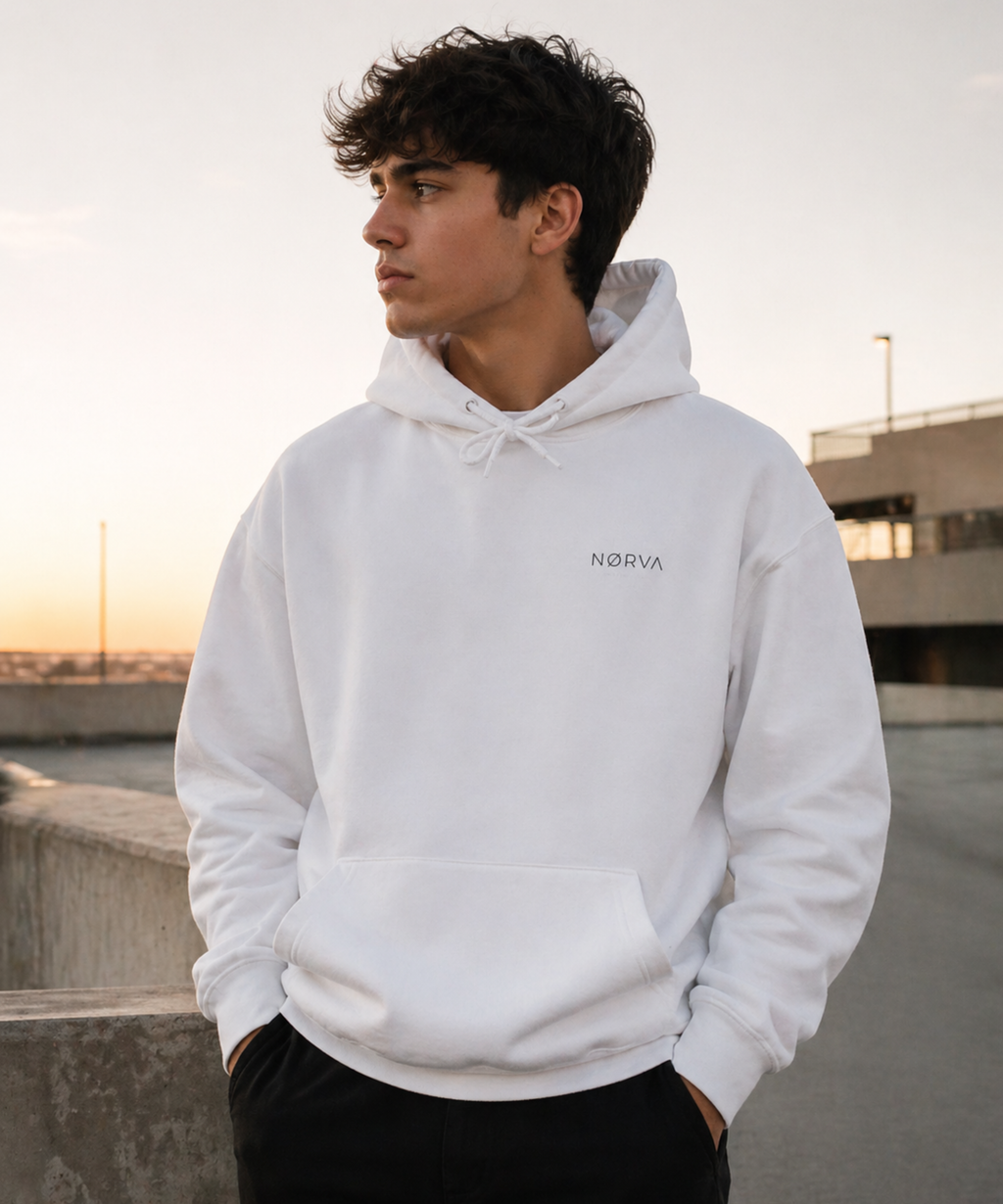 NØRVA Essential Hoodie – White