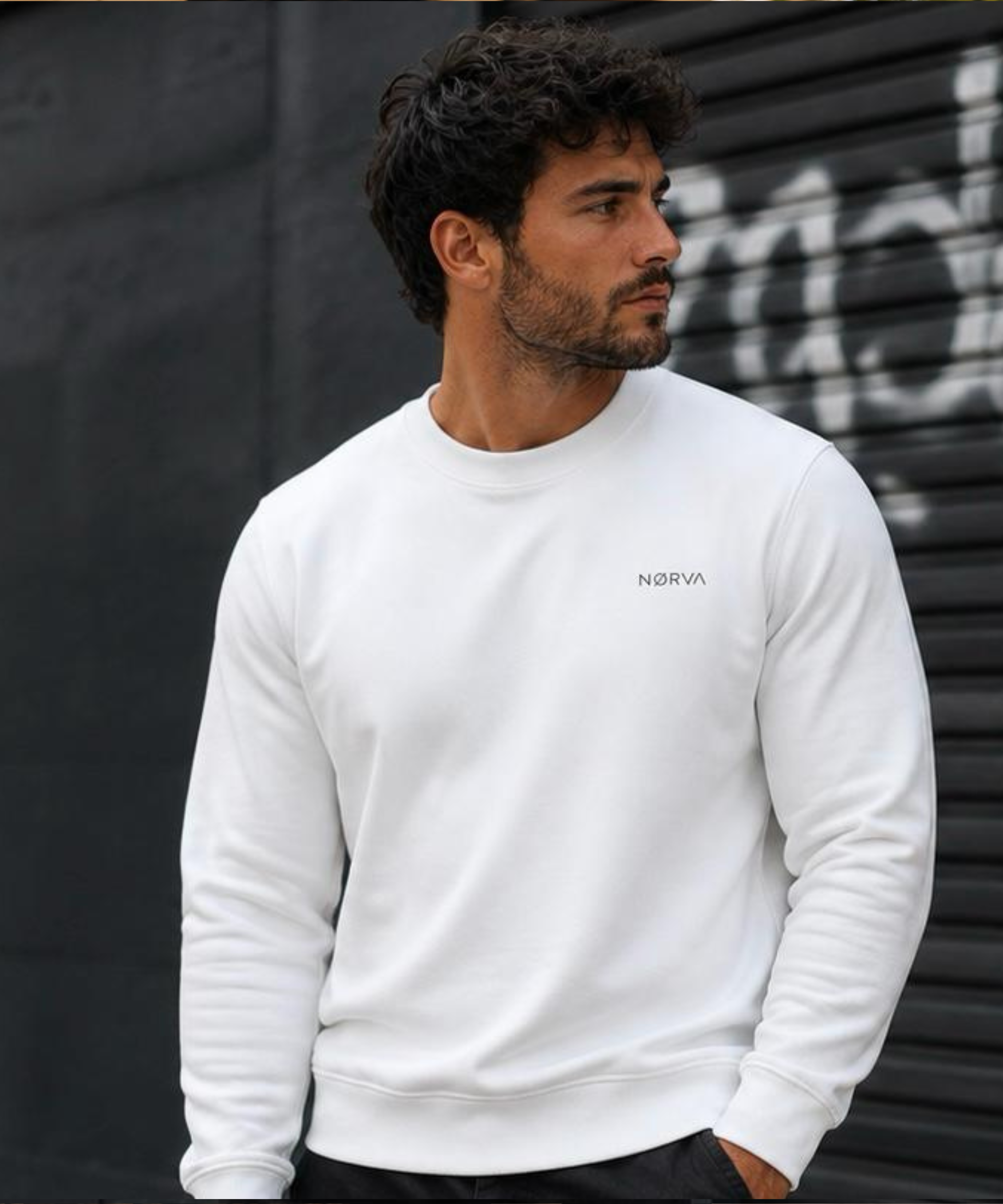 NORVA Essential Crewneck – White